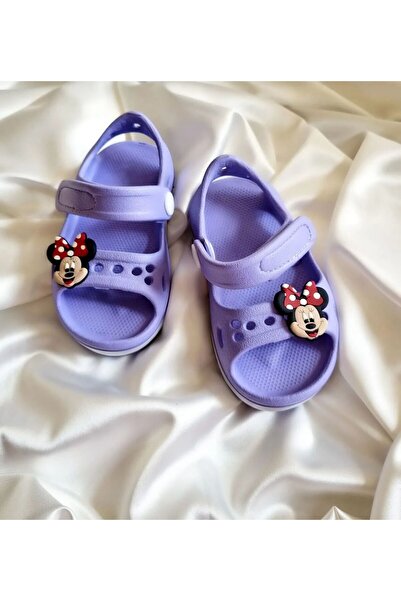 AkınalBella kız çocuk lila ışıklı hafif led taban cırtlı sandalet