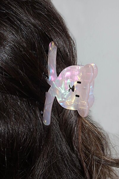 TAKIŞTIR Ροζ Χρώμα Αρκουδάκι Φιγούρα Κόκκαλο Μάνταλο Πόρπη