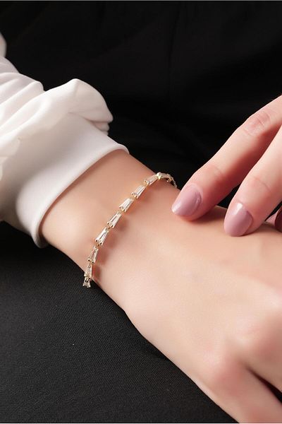 Çlk Accessories سوار من حجر الرغيف الفرنسي الفاخر 70850