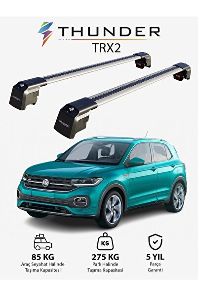 Thunder VOLKSWAGEN T-CROSS 2019-Sonrası TRX2 Thunder Carrier Kilitli Ara Atkı...