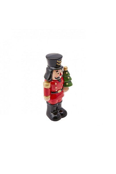 Karaca Home Karaca Home New Year Christmas Ceramic Nutcracker Figure, 12cm, Red