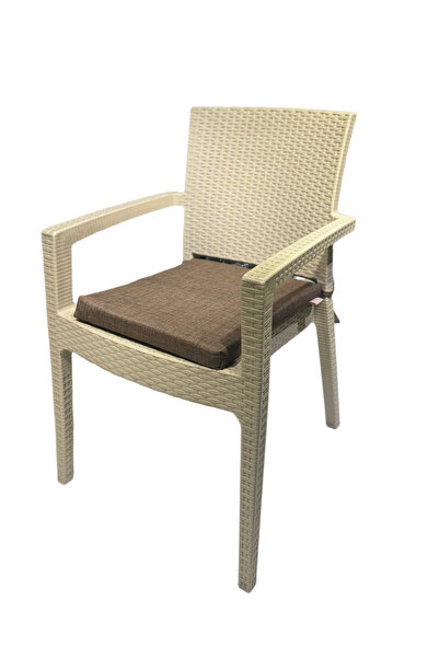 Derya Ticaret Sandalye Minderi Keten 6 Adet 40x45 Cm