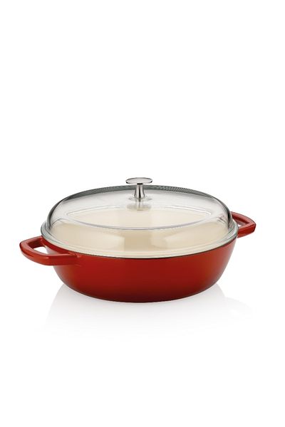 KELA Keck Lang CALIDO cast iron deep frying pan 28 cm 3.8l red