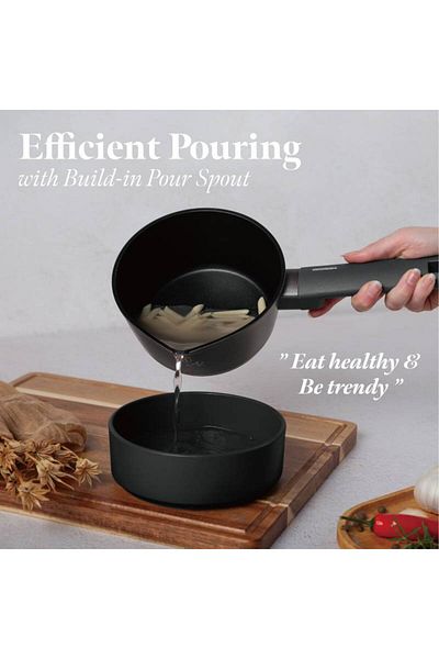 Berlinger Haus Saucepan with titanium surface 16 cm Anthracite Collection