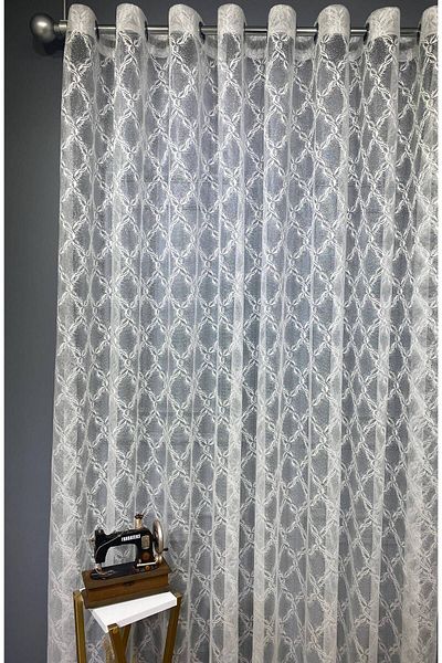 farbateks Seher New Design - Rustic Eyelet Tulle Curtain