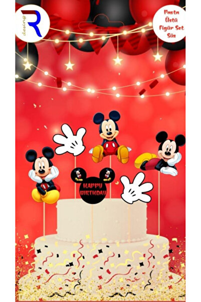 party world Pasta Üstü Figür Kürdan Süsleri – 6’lı Paket | Temalı Parti Cupca...