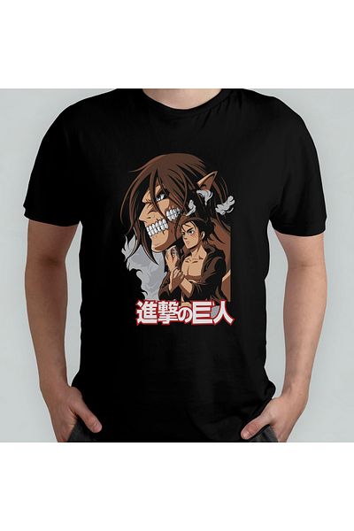 Pixxa Μπλουζάκι Unisex Cotton 100% Crew Neck Eren Jaeger