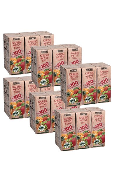 Harras Karışık Meyve Suyu %100 Meyve Suyu Oranı Şeker İlavesiz 36 Adet X 200 ml