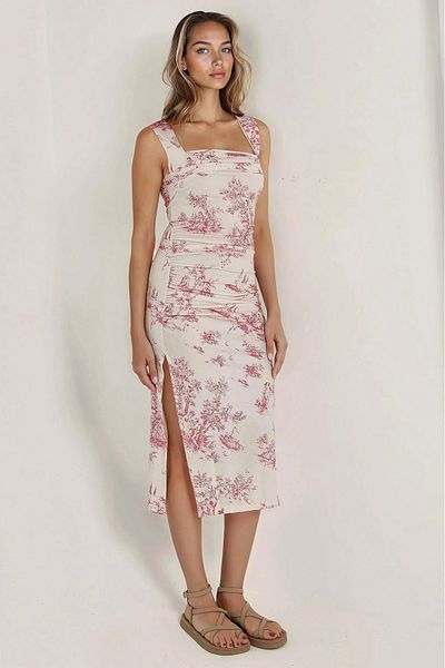 Hiccup Sleeveless Printed Midi Dress