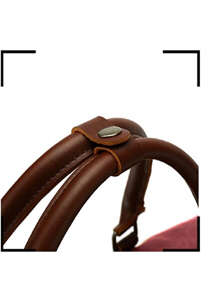 Quasar & Co. Geanta voiaj tip troler, duffle, 57x39x25 cm, oxford/piele ecologica, visiniu