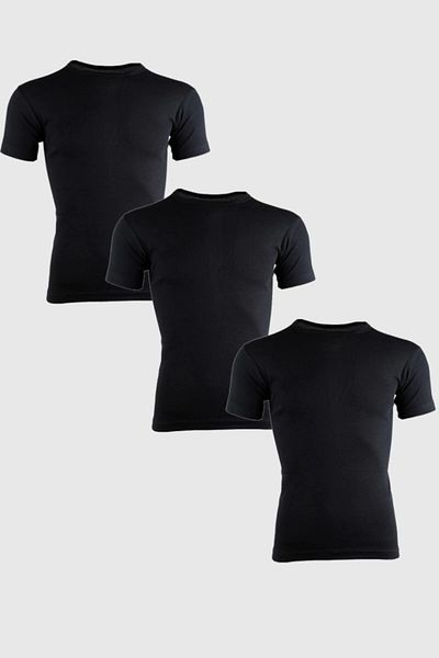 Ceylanoğlu Ribbed Men's 0-Neck Undershirt 3-Piece Gkc042