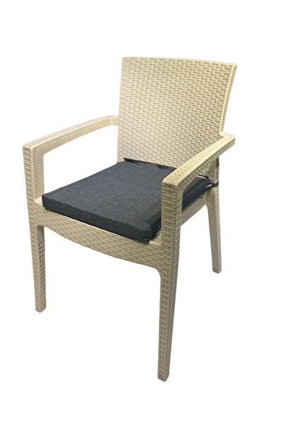 Derya Ticaret Sandalye Minderi Keten 4 Adet 40x45 Cm