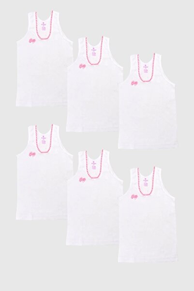 Ceylanoğlu Ribana Pompom Wide Strap Κοριτσίστικο Μονό 6 Πακέτο Gkc326