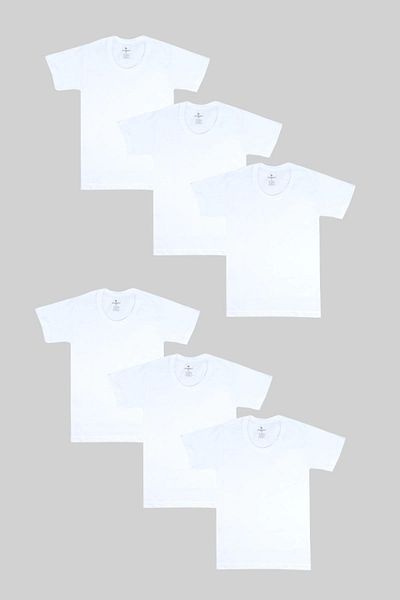 Ceylanoğlu Boy's Undershirt 6 Pack Gkc311