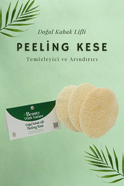 Doğal Kabak Lifli Peeling Kese 3'lü