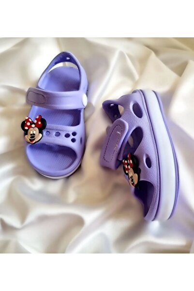 AkınalBella kız çocuk lila ışıklı hafif led taban cırtlı sandalet