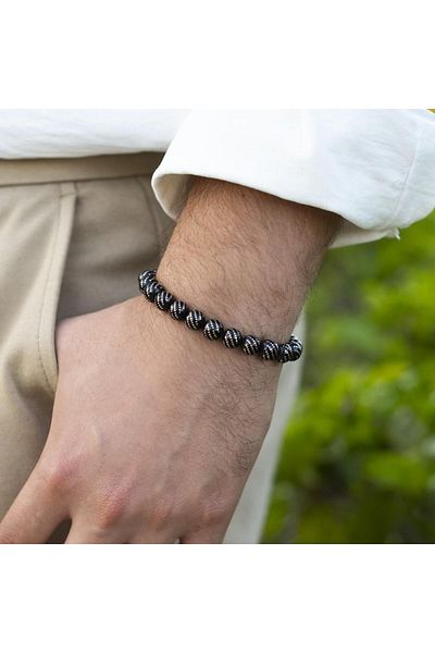 dergah tesbih Embroidered Oltu Stone Bracelet New Trend