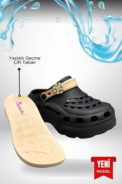 sermoda High Stone Sea Pool Sabo Doctor Nurse Hospital Daily Women's Slippers