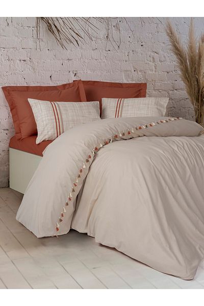 Cotton Box Curious Beige Candy - Σετ Παπλωματοθήκη Μονή