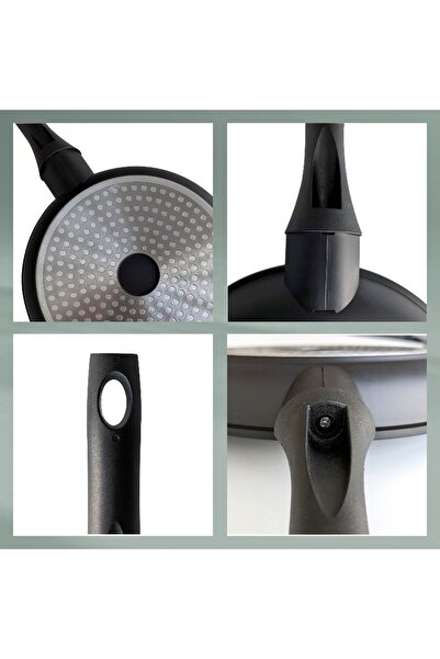 KELA Keck Lang Frying pan with ceramic surface 20 cm ATURA black Teflon-free