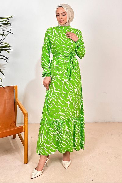 Bestenur Φόρεμα Nares Woven Viscose 1414 - Πράσινο