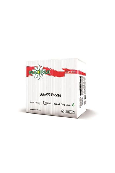 Rulopak Waiter Fold Napkin 33x33 100 Pack 12 Pieces