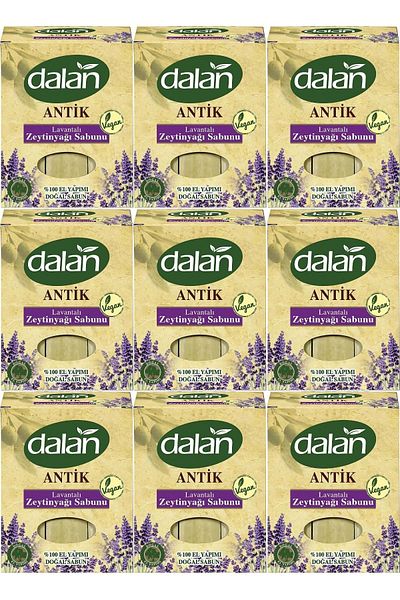 Dalan Antique Linseed Olive Oil Soap 900Gr Lavender (Set of 9)
