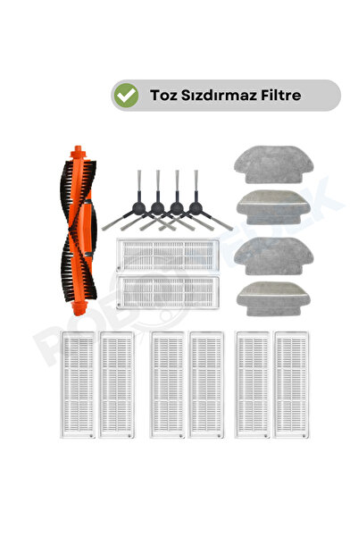 robotyedek Xiaomi Mop Pro Styj02ym Черна HEPA филтър съвместима резервна четк...