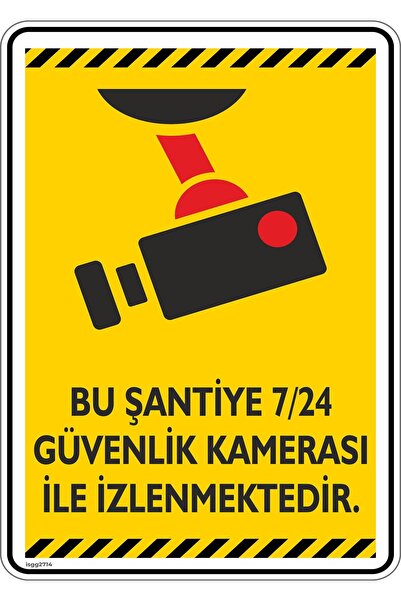 isgtabelam 15x20 سم/3 قطع/ملصق مضيء/يتم مراقبة هذه المبنى على مدار الساعة طوا...