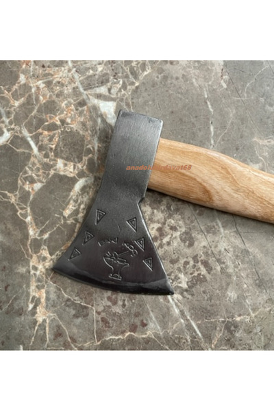 BK ÇELİK MAKAS DÖVME ÇELİK BALTA KAMP BALTASI EL YAPIMI BALTA 700GR