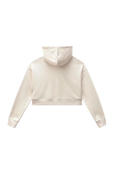 Dickies Women's White Dickies Oakport Cropped Hoodie Ecru