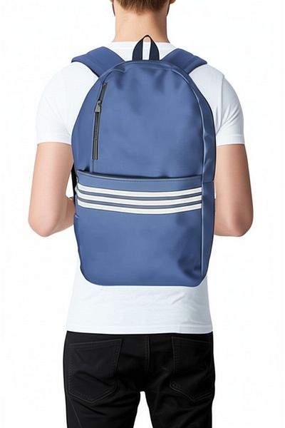 Moda West Unisex ριγέ εμπριμέ αδιάβροχο ύφασμα 3 θέσεων καθημερινή τσάντα πολλαπλών χρήσεων Σχολική τσάντα φορητού υπολογιστή