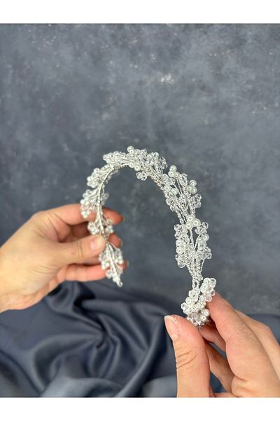 Hayalperest boncuk Elanor a Touch of Elegance Zircon Bridal Crown and Turban Accessory