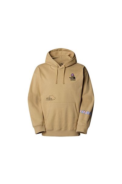 THE NORTH FACE Унисекс суитшърт с качулка и велур NF0A8C2VLK51 каки
