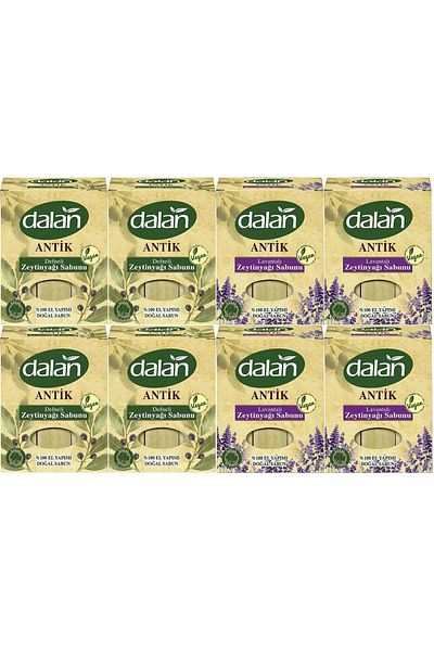 Dalan Ancient Laurel Olive Oil Soap 900Gr (Classic & Lavender) (Mixed Set of 8)