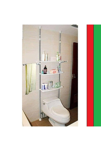 Other Adjustable Over The Toilet Storage Shelf Floor To Ceiling Freestanding ...