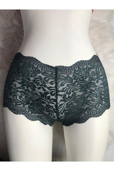 Masal Lingerie Women's Green Lace Shorts Boxer