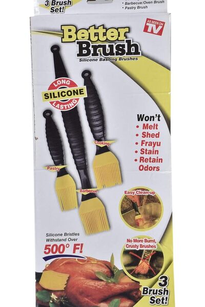 AS SEEN ON TV 3-piece oil and cooking brush set