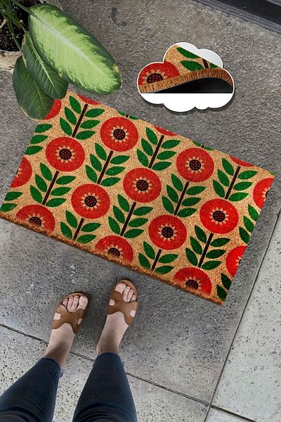 Chilai Home Кокосова постелка Coco Red Asteraceae Natural Coco 40x60 см