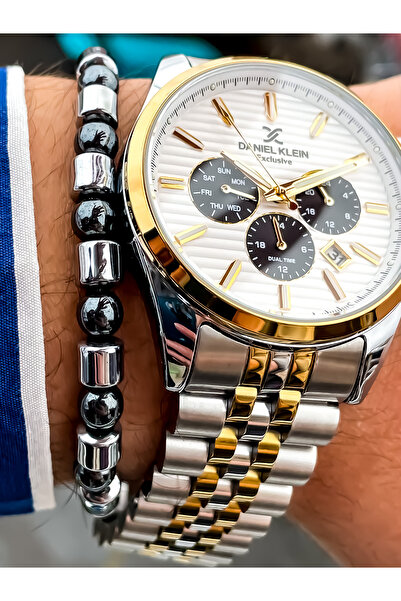 Daniel Klein Gümüş Renk Çelik Erkek Kol Saati Tum Fonksiyonları Aktif Saat Bileklik Babalar Günü