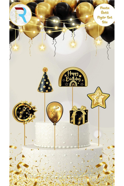 party world Tema za tortu – ukrasi u obliku čačkalica – paket od 6 komada | D...