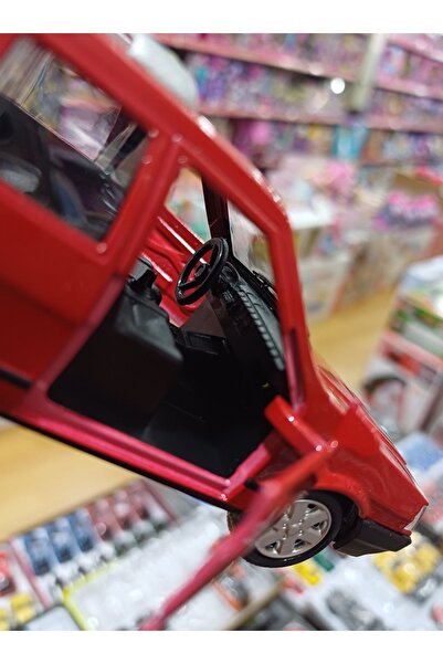 OYUNCAKSAHİLİ Kartal SLX 2001 Nostalji Model Metal 13.5 cm Araba Kapılar Açılr Işık Ses Efektli Koleksiyon Çekbırak Model Metalic Kırmızı