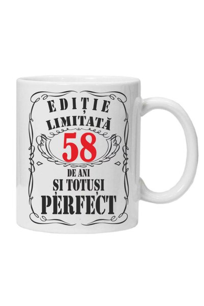 OEM Cana albă personalizată „ediție limitată”, 58 ani, INOVATIX®. 330 ml