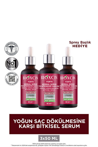 Bioxcin Forte Yoğun Saç Dökülmesine Karşı Bitkisel Serum 3x50ml - Saç Serumu