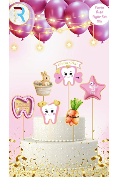 party world Temalı Pasta Üstü Figür Kürdan Süsleri – 6’lı Paket | Doğum Günü ...