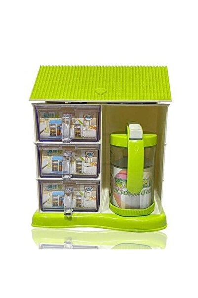 Yola Multi-colored cottage-shaped spice set