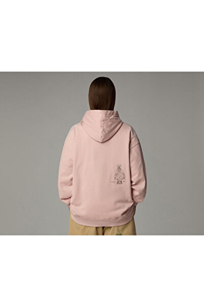 THE NORTH FACE Pink U Mountain Oversized Hoodie Unisex Outdoor Sweatshirt