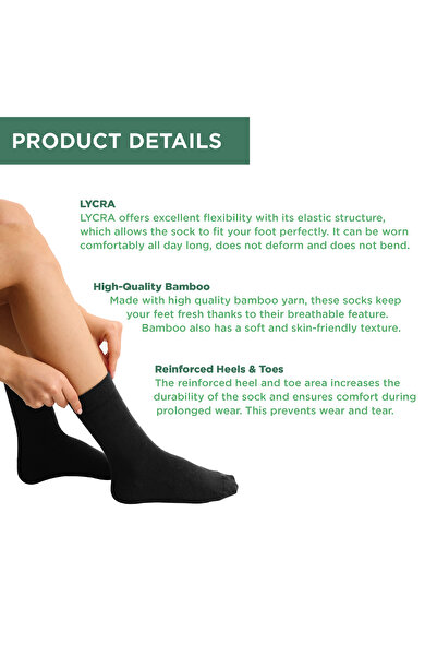 BELİNOPLUS Комплект от 4 безшевни дамски чорапи от органичен бамбук