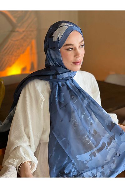 Modakaşmir Ocean Pattern Lina Shawl