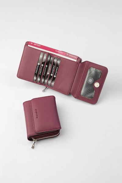 CENGİZ PAKEL Small Size Technological Leather Women's Wallet – Multi-Compartment, Card Holder and Zipper